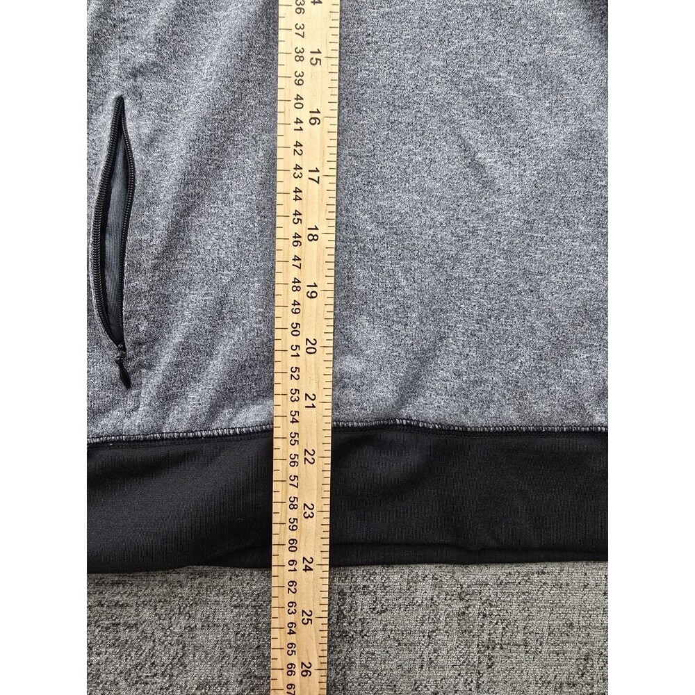 Victorias Secret PINK Gray/Black  Oversized Logo Front 1/4 Zip Sweatshirt XS - Picture 9 of 14